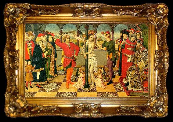framed  Jaime Huguet The Flagellation of Christ, ta009-2